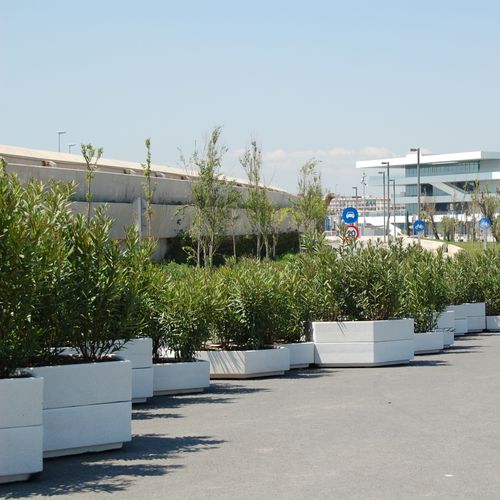 Beton-Pflanzkübel - HEX - Mago Urban - sechseckig / modern / für öffentliche Bereiche
