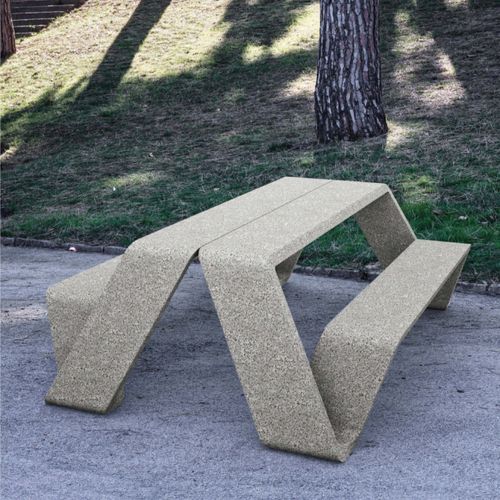 Moderne Bank für den öffentlichen Raum - MULTI - Mago Urban - Beton / doppelseitig