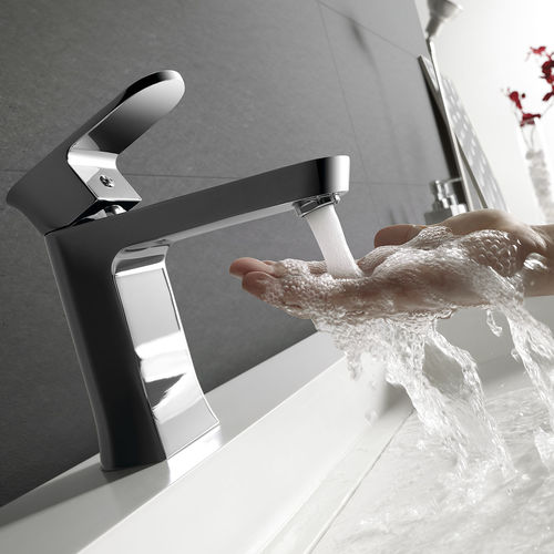 Einhebelmischer für Waschtisch - 98010 - SELENE - Grifería Clever - Aufsatz / verchromter Messing / für Badezimmer