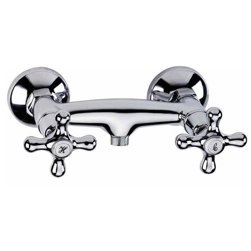Zweigriffmischer für Duschen - 94477 - WITH2 ANTIGONA - Grifería Clever - wandmontiert / verchromter Messing / für Badezimmer