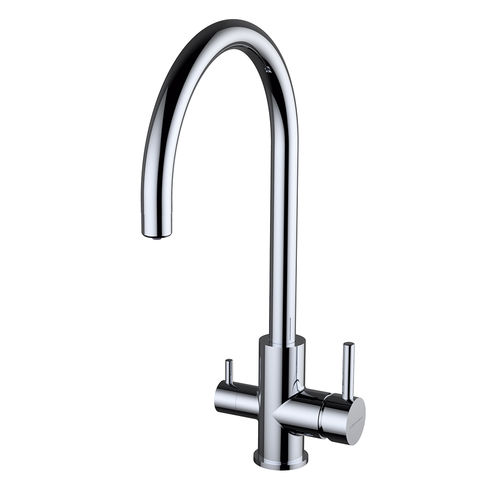 Aufsatz-Zweigriffmischer - 60150 - Chef Round - Grifería Clever - verchromter Messing / für Küche / 1-Loch