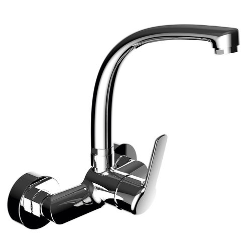 Wandmontierter Einhebelmischer - 60549 - PANAM EVO ELEGANCE - Grifería Clever - verchromter Messing / für Küche / 2-Loch