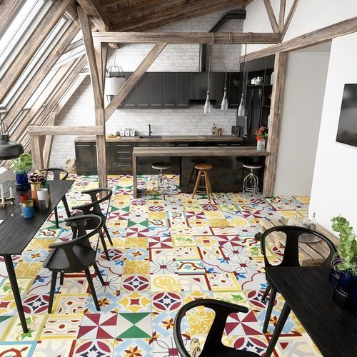 Zementfliese für den Innenraum - CREAM - Mosaics Torra | Cement Tiles - für Küche / Boden / Wand