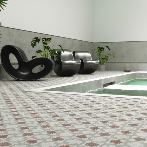 Zement-Zementfliese - TORRASTONE® - Mosaics Torra | Cement Tiles - glatt / für den Innenraum / für Badezimmer