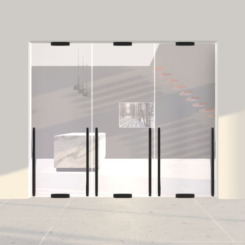Tür für Innenbereich - MULTIPLE - PortaPivot - Glas / mit zentraler Drehachse / modern