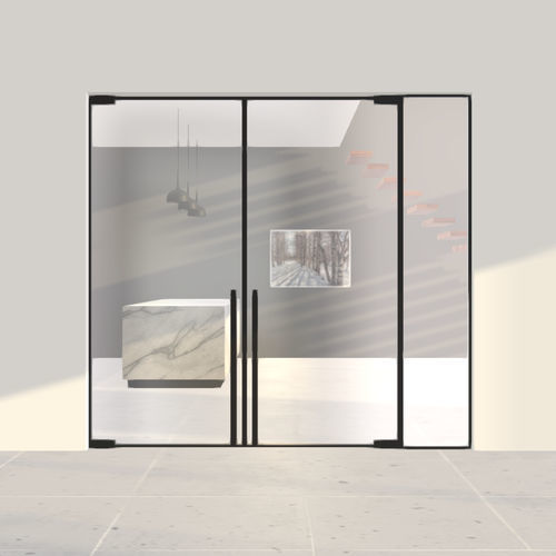 Tür für Innenbereich - MINI-MAX + - PortaPivot - anodisiertes Aluminium / drehend / modern