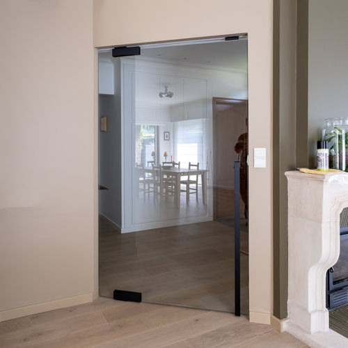 Tür für Innenbereich - SINGLE - PortaPivot - Glas / drehend / modern