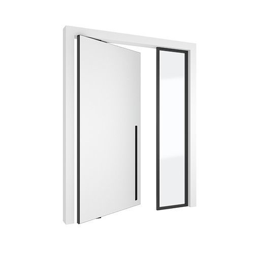 Tür für Innenbereich - 4245 - SINGLE +  - PortaPivot - MDF / anodisiertes Aluminium / Corian®