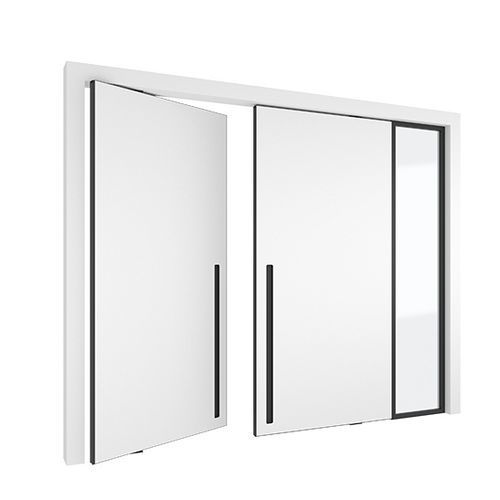 Zweiflügelige Tür - 4245 + - PortaPivot - für Innenbereich / MDF / anodisiertes Aluminium