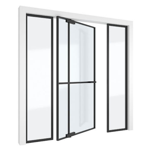 Tür für Innenbereich - MINI-MAX - SINGLE + - PortaPivot - anodisiertes Aluminium / drehend / modern
