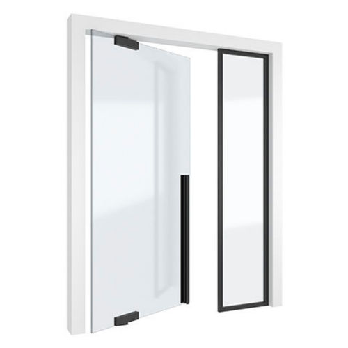 Tür für Innenbereich - SINGLE + - PortaPivot - Glas / drehend / modern