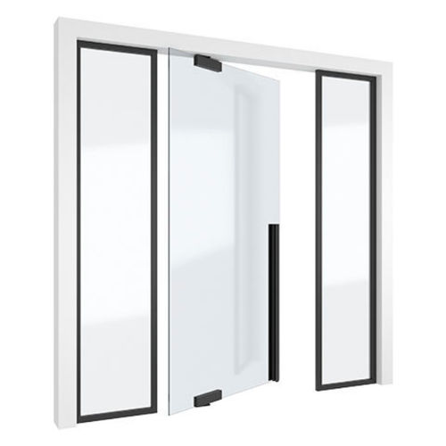 Tür für Innenbereich - SINGLE + - PortaPivot - Glas / drehend / modern