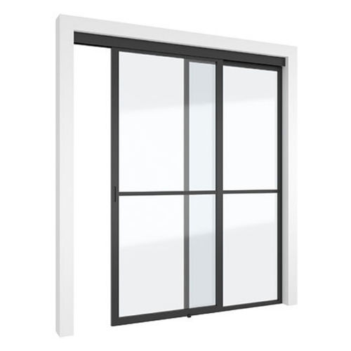 Tür für Innenbereich - 5730 - SINGLE + - PortaPivot - anodisiertes Aluminium / Schiebe / modern