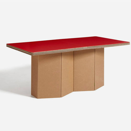 Moderner Tisch - POP - Kubedesign - Karton / rechteckig / klappbar