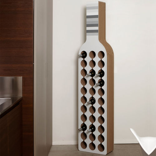 Karton-Flaschenregal - BODEGA - Kubedesign - freistehend / für Gewerbegebrauch / weiß
