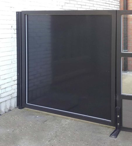 Moderner Paravent - Nice - Van Hoof - Glas / thermolackiertes Aluminium / für Restaurants