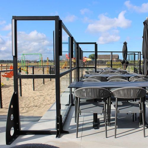 Moderner Paravent - Amsterdam - Van Hoof - Holz / Glas / Aluminium