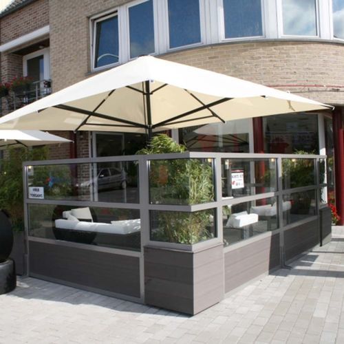 Moderner Paravent - Antwerpen - Van Hoof - Holz / Glas / Aluminium