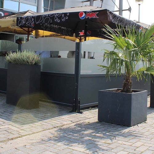 Moderner Paravent - Venise - Van Hoof - Glas / Aluminium / für Restaurants