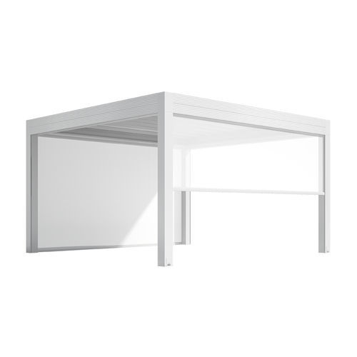 Selbsttragende Pergola - Azimut - Van Hoof - angebaut / thermolackiertes Aluminium / PVC Faltdach