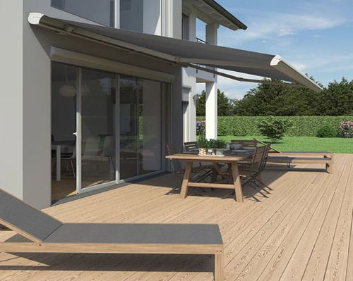 Einziehbare Markise - Topline - Van Hoof - motorisiert / für Terrasse / weiß