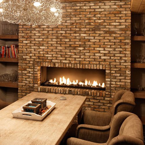 Gaskamin - 1400 - boley - modern / offene Feuerstelle / Einbau