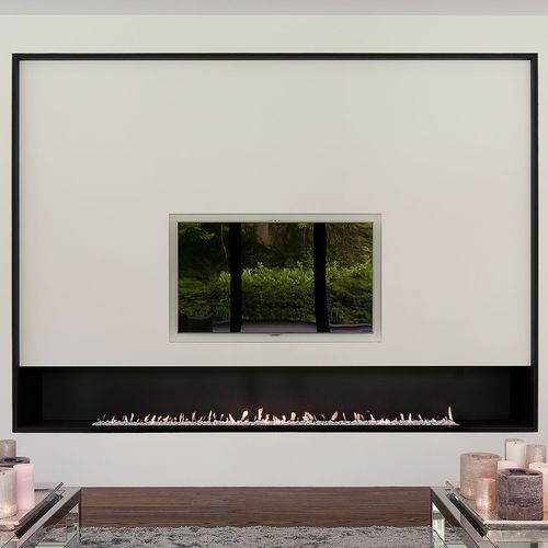 Gaskamin - 2500 - boley - modern / offene Feuerstelle / Einbau