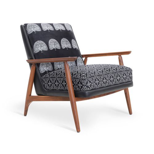 Moderner Sessel - ARONUI - ALANKARAM - Stoff / schwarz / für Wohnzimmer