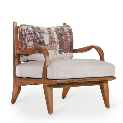 Moderner Sessel - ARAAL - ALANKARAM - Schaumstoff / Stoff / Holz