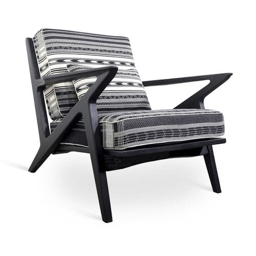 Moderner Sessel - Z-CHAIR - ALANKARAM - Stoff / Holz / mit Kissen