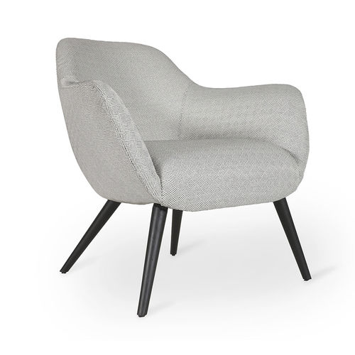 Moderner Sessel - YARMI - ALANKARAM - Stoff / schwarz / grau