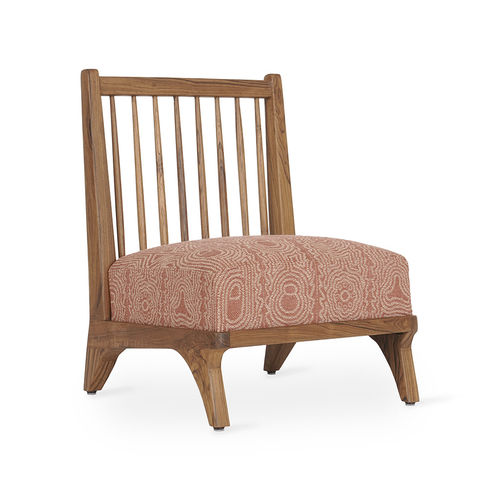 Moderner Sessel - ERKIN - ALANKARAM - Stoff / Holz / rot