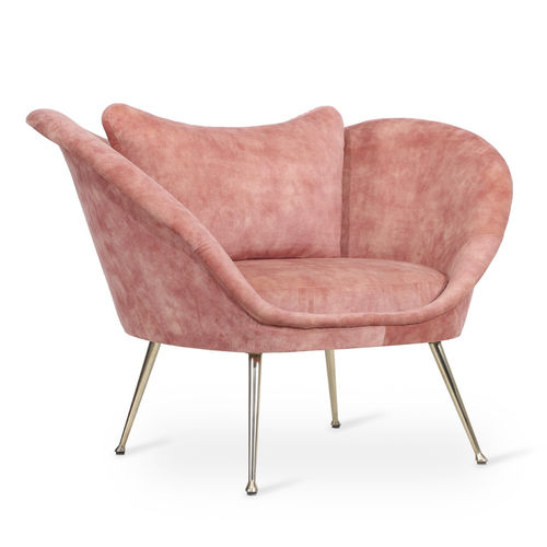 Moderner Sessel - PALIGO - ALANKARAM - Stoff / rosa / für Wohnhaus