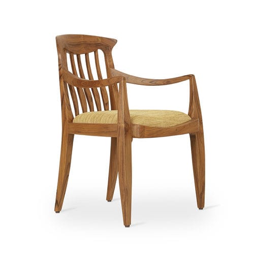 Moderner Esszimmerstuhl - AVARA - ALANKARAM - für Wohnzimmer / Teakholz / Stoff