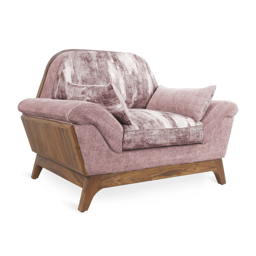 Klassisches Sofa - DOPPIO - ALANKARAM - Stoff / Leder / mit Armlehnen