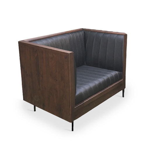 Modernes Sofa - ORAH - ALANKARAM - Stoff / Schaumstoff / Nussbaum