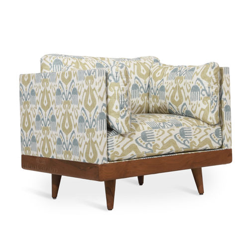Modernes Sofa - PRIAMKA - ALANKARAM - Stoff / Schaumstoff / mit Armlehnen