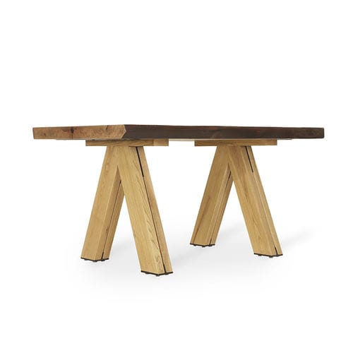 Moderner Esstisch - TARIMA - ALANKARAM - Massivholz / Gestell aus Holz / rechteckig