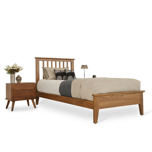 Einpersonenbett - GWELY - ALANKARAM - modern / Kopfteil / Teakholz