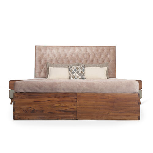 Doppelbett - KORYTO - ALANKARAM - modern / Kopfteil / Teakholz
