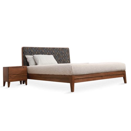 Doppelbett - XIRA - ALANKARAM - modern / Polster / Teakholz
