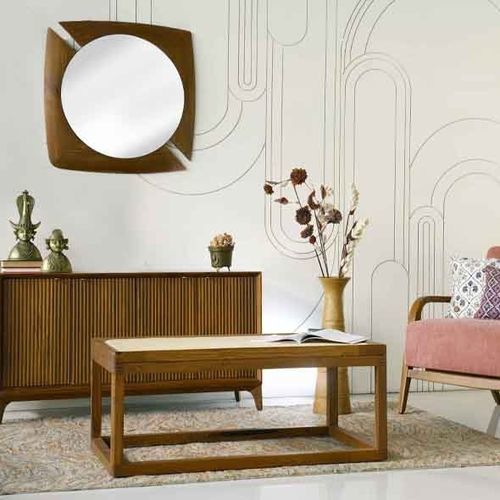 Moderner Tisch - DOBOL - ALANKARAM - Teakholz / Holz / Rattan