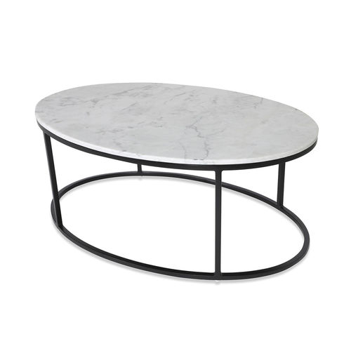 Moderner Tisch - OWALNY - ALANKARAM - Metall / Stein / Gestell aus Metall