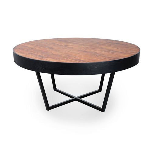 Moderner Tisch - PAKSU - ALANKARAM - Teakholz / Holz / Gestell aus Metall