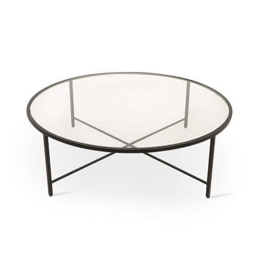 Moderner Tisch - CLARUS - ALANKARAM - Glas / Metall / Gestell aus Metall