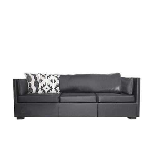 Modernes Sofa - DERI - ALANKARAM - Stoff / Leder / Schaumstoff