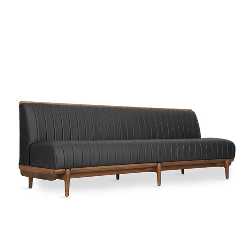 Modernes Sofa - ELYSIUM - ALANKARAM - Leder / ohne Armlehnen / schwarz