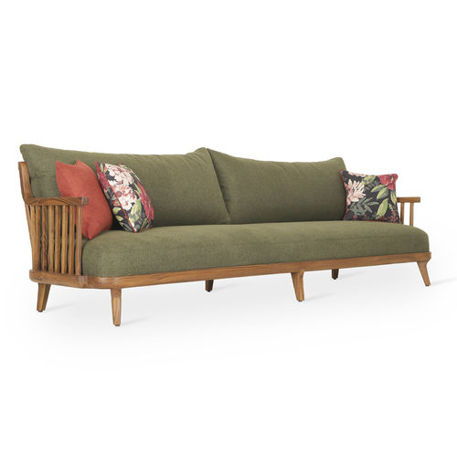 Modernes Sofa - LEGA - ALANKARAM - Stoff / mit Armlehnen / mit Kissen
