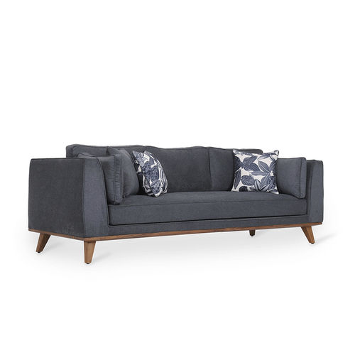 Modernes Sofa - MIHLA - ALANKARAM - Stoff / Polster / blau