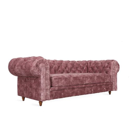 Modernes Sofa - PADIO - ALANKARAM - Stoff / mit Armlehnen / rosa
